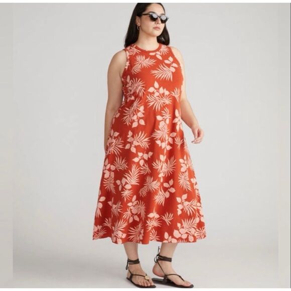 Universal Standard Sardinia Tank Midi Dress Size S 14-16 - Picture 1 of 6